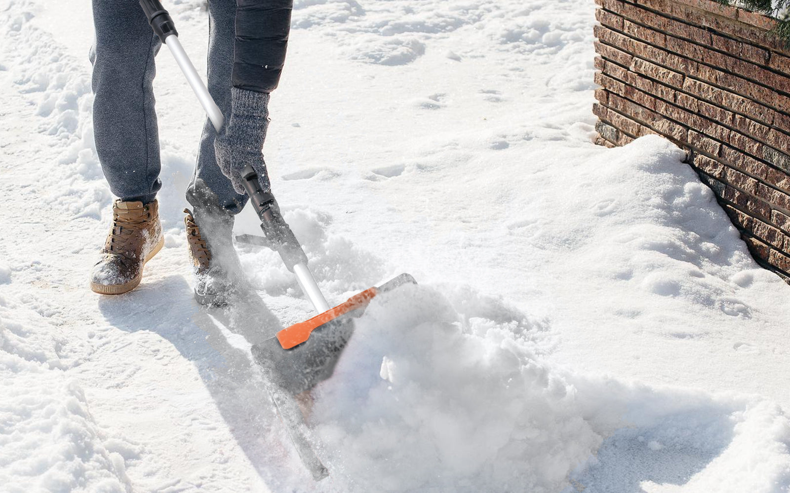 Snow thrower guide for easy driveway clearing