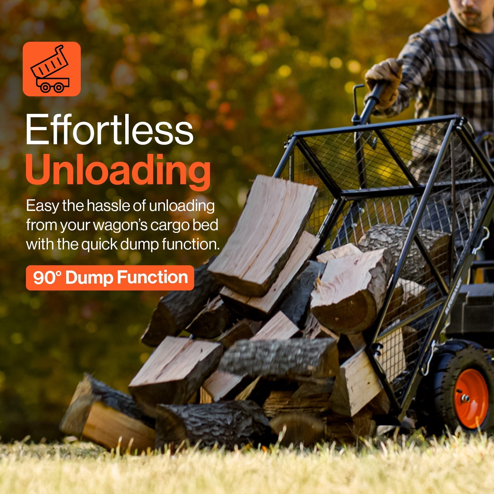 SuperHandy 48V AGM Electric Utility Cart Heavy-Duty Power Wagon, 660 lbs Load Capacity