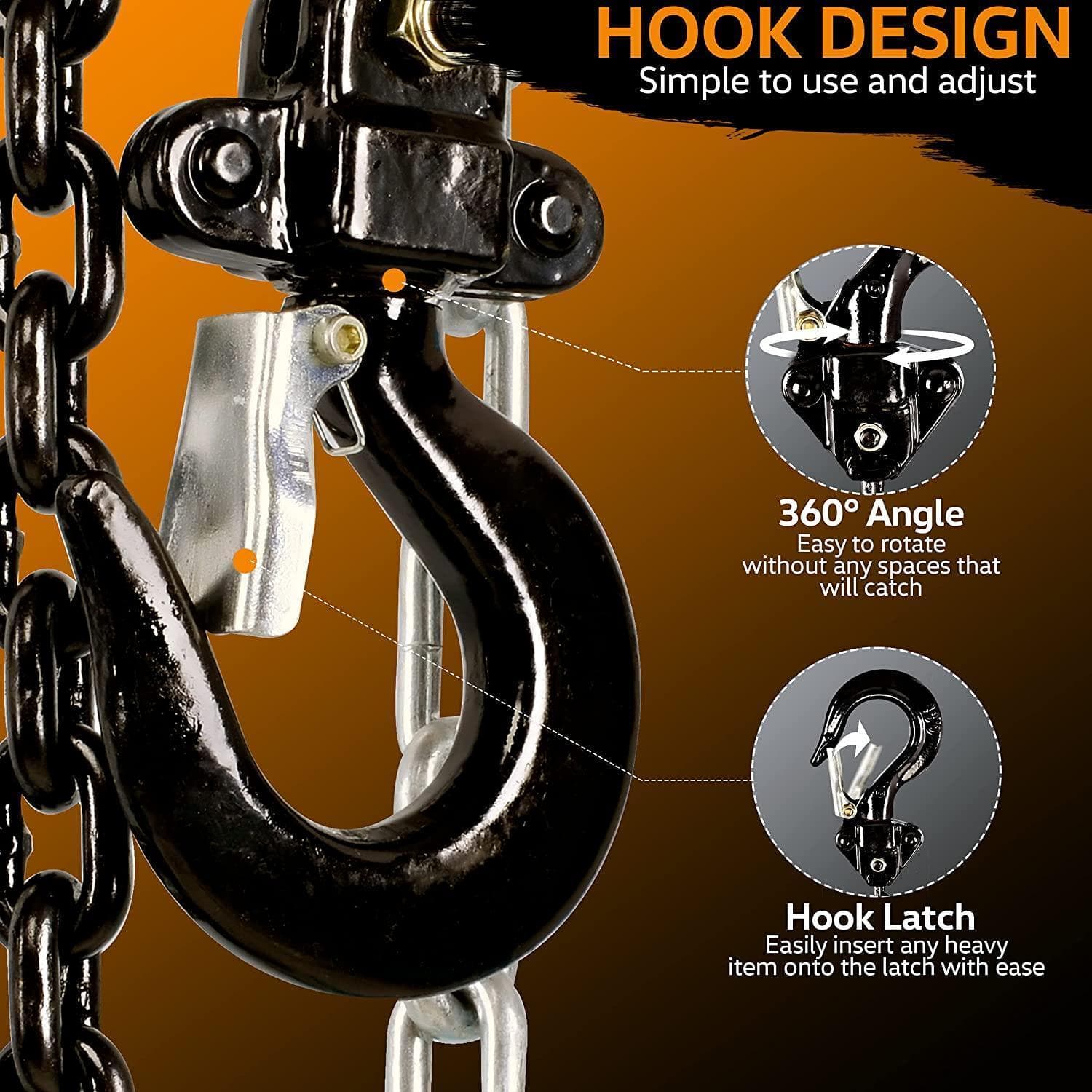 SuperHandy Chain Hoist - 1/2 Ton Capacity