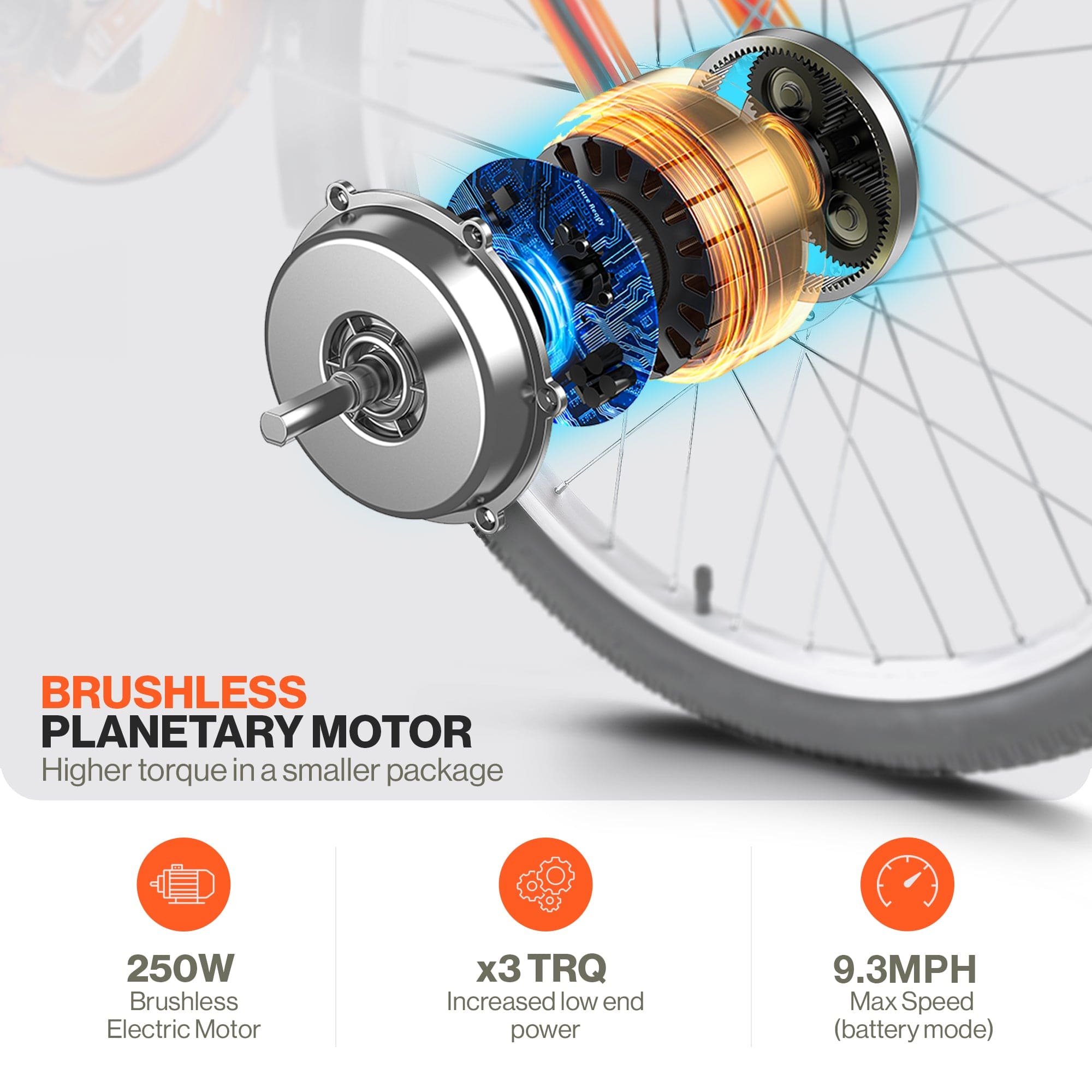 SuperHandy EcoRide Electric Tricycle + Bike Lock and Tire Pump Kit