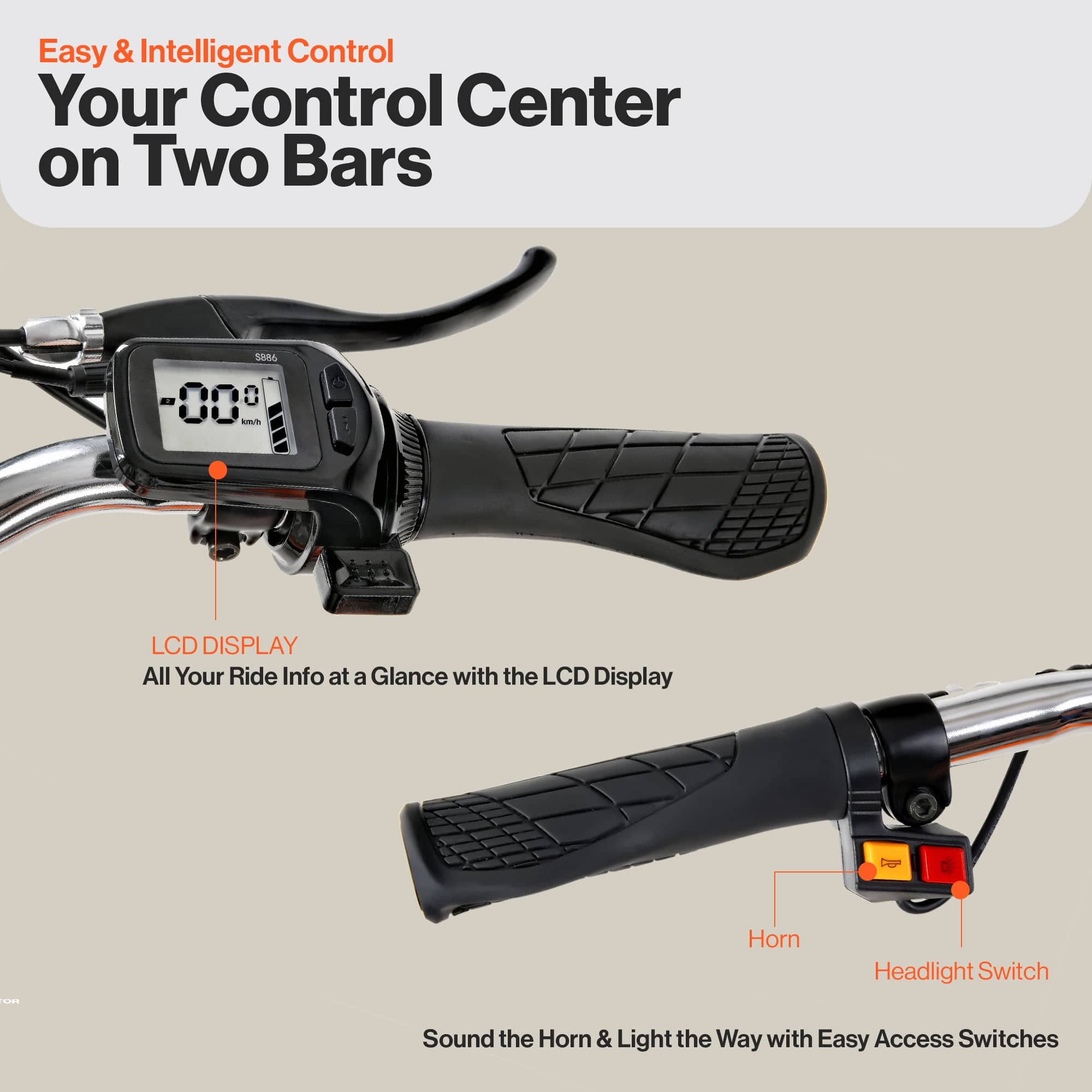 SuperHandy EcoRide Electric Tricycle + Bike Lock and Tire Pump Kit