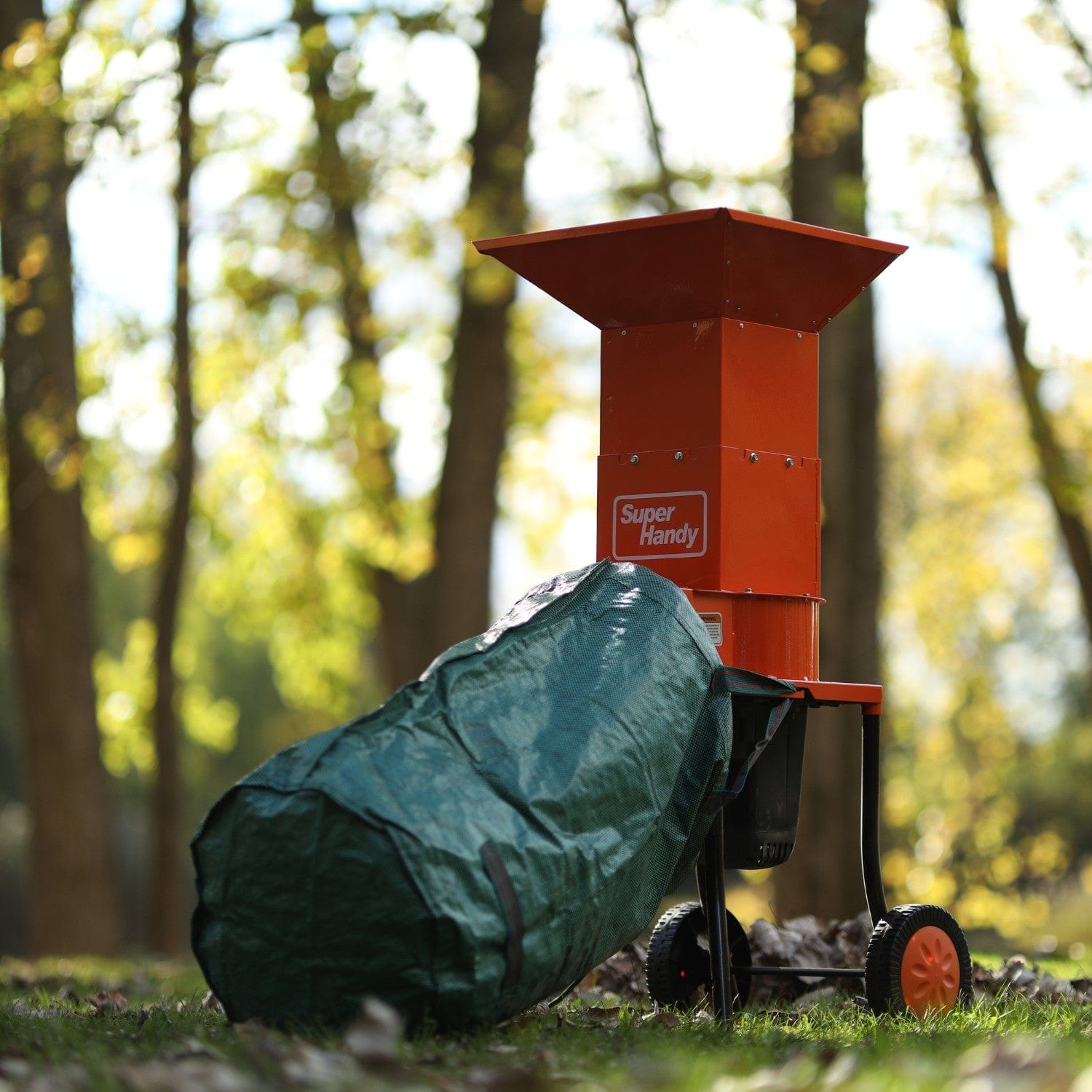 SuperHandy Electric Leaf Mulcher - 120V Corded, 11" Heavy Duty Blades, Steel Housing Body