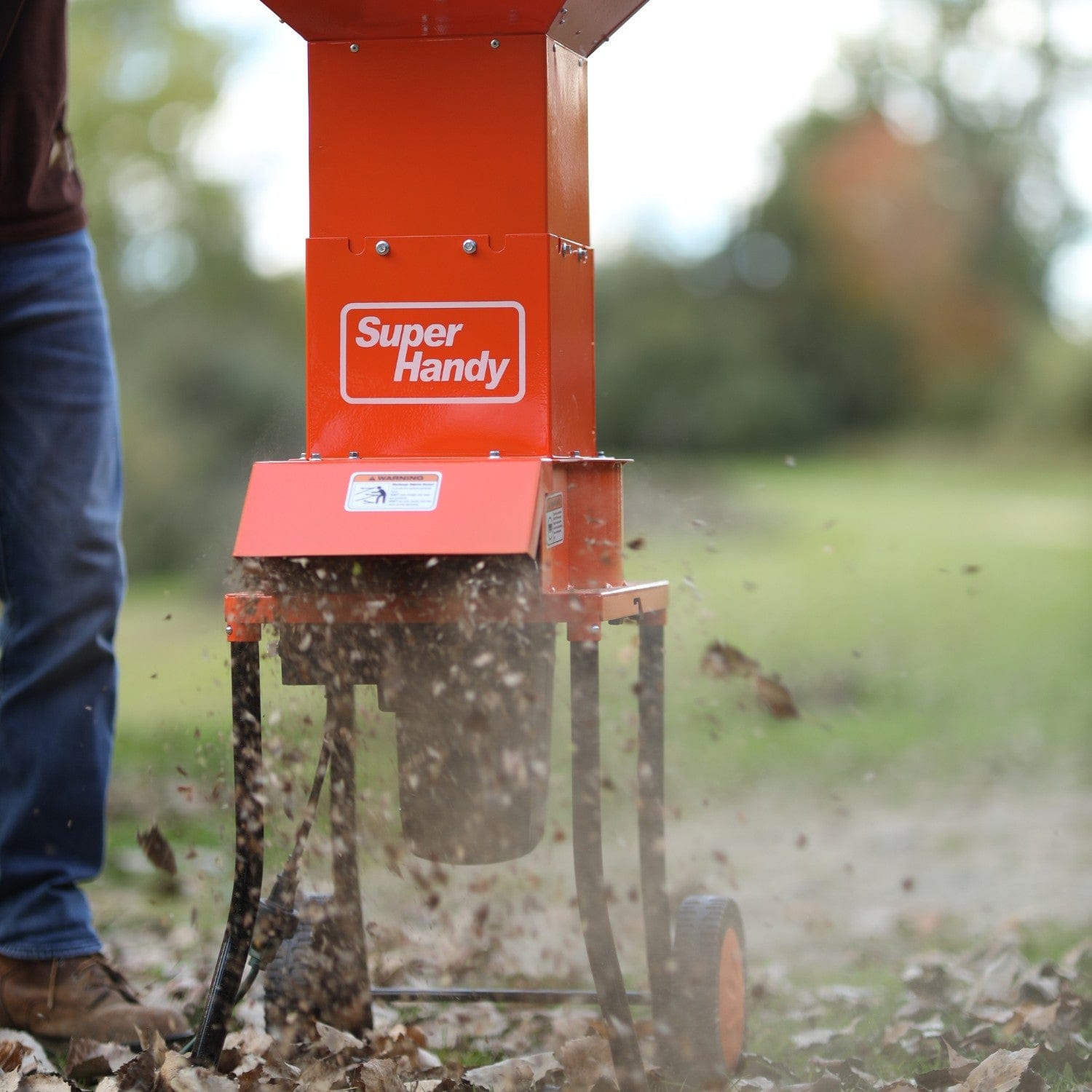 SuperHandy Electric Leaf Mulcher - 120V Corded, 11" Heavy Duty Blades, Steel Housing Body