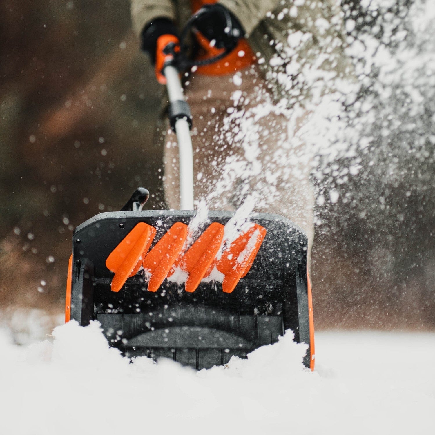 SuperHandy Electric Snow Thrower Pro - 17" Width, 23' Throw, 48V-2Ah Battery