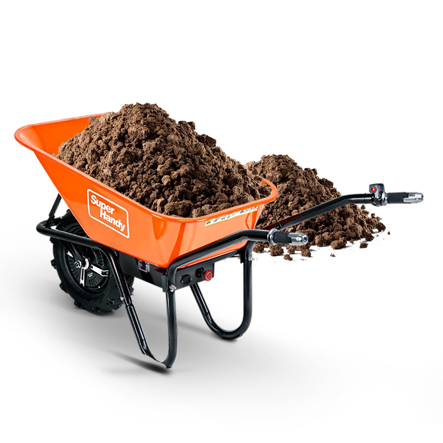 SuperHandy Electric Wheelbarrow - 24V 12Ah Battery, 330Lb Capacity