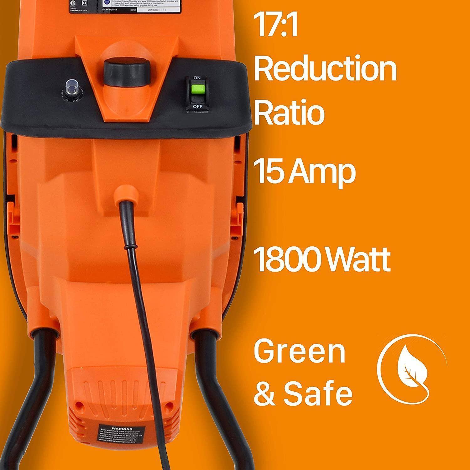 SuperHandy Electric Wood Chipper Lite - 120V Corded