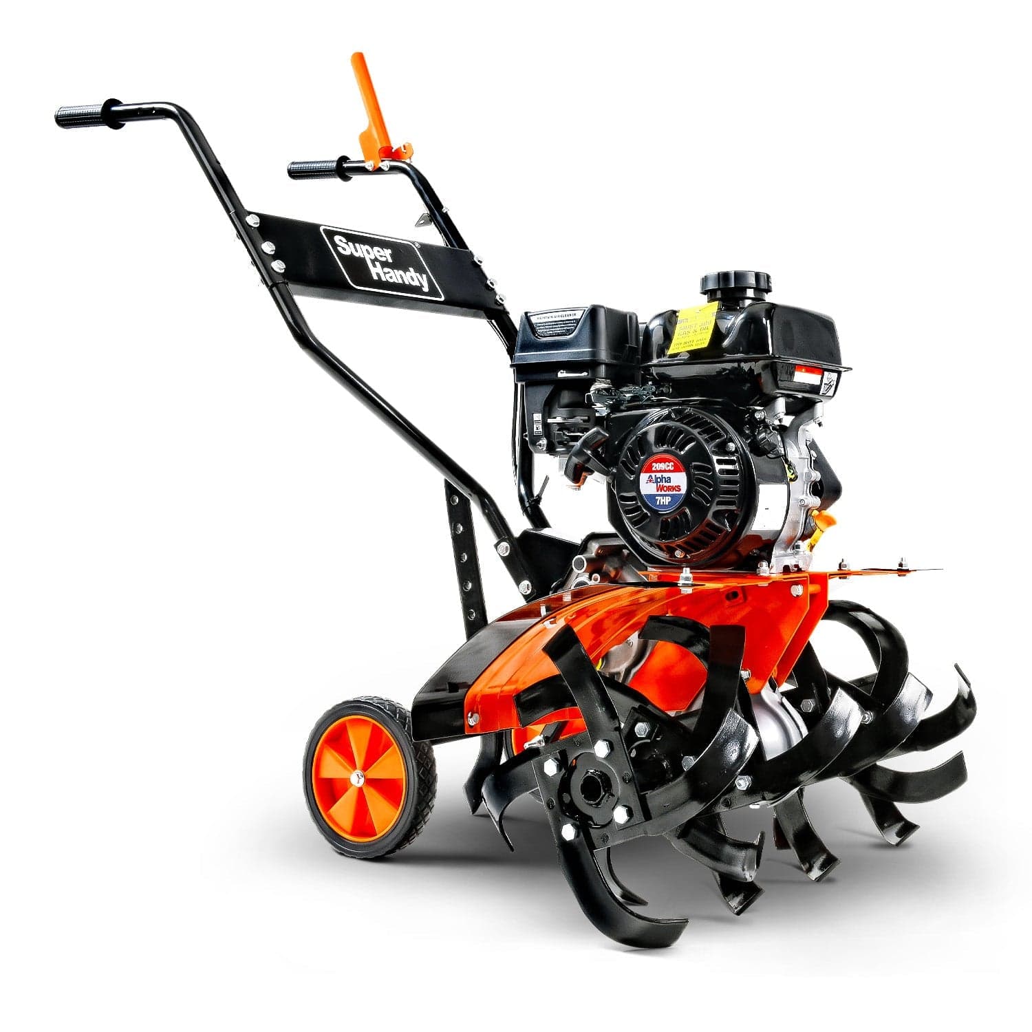 SuperHandy Gas Garden Tiller Pro - 7HP 209CC, 27" Tilling Width
