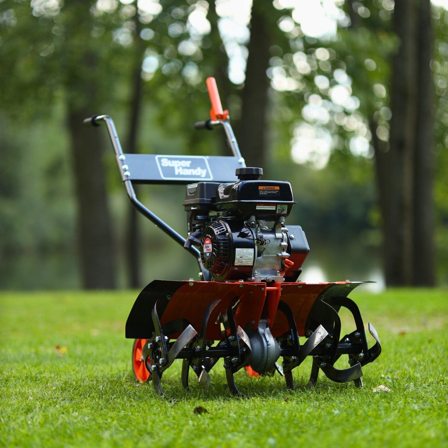 SuperHandy Gas Garden Tiller Pro - 7HP 209CC, 27" Tilling Width