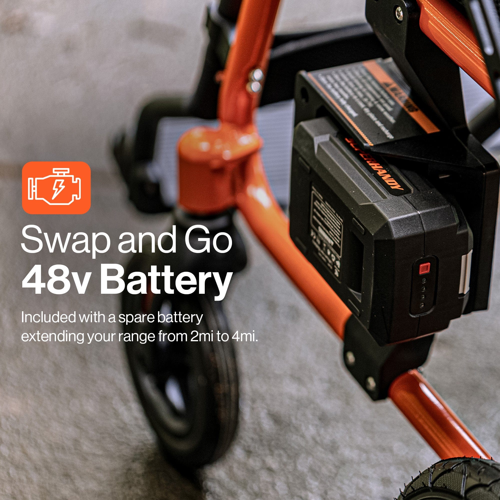 SuperHandy GoRide 2 Electric Wheelchair - 48V 2Ah Battery, 300Lbs Max Weight