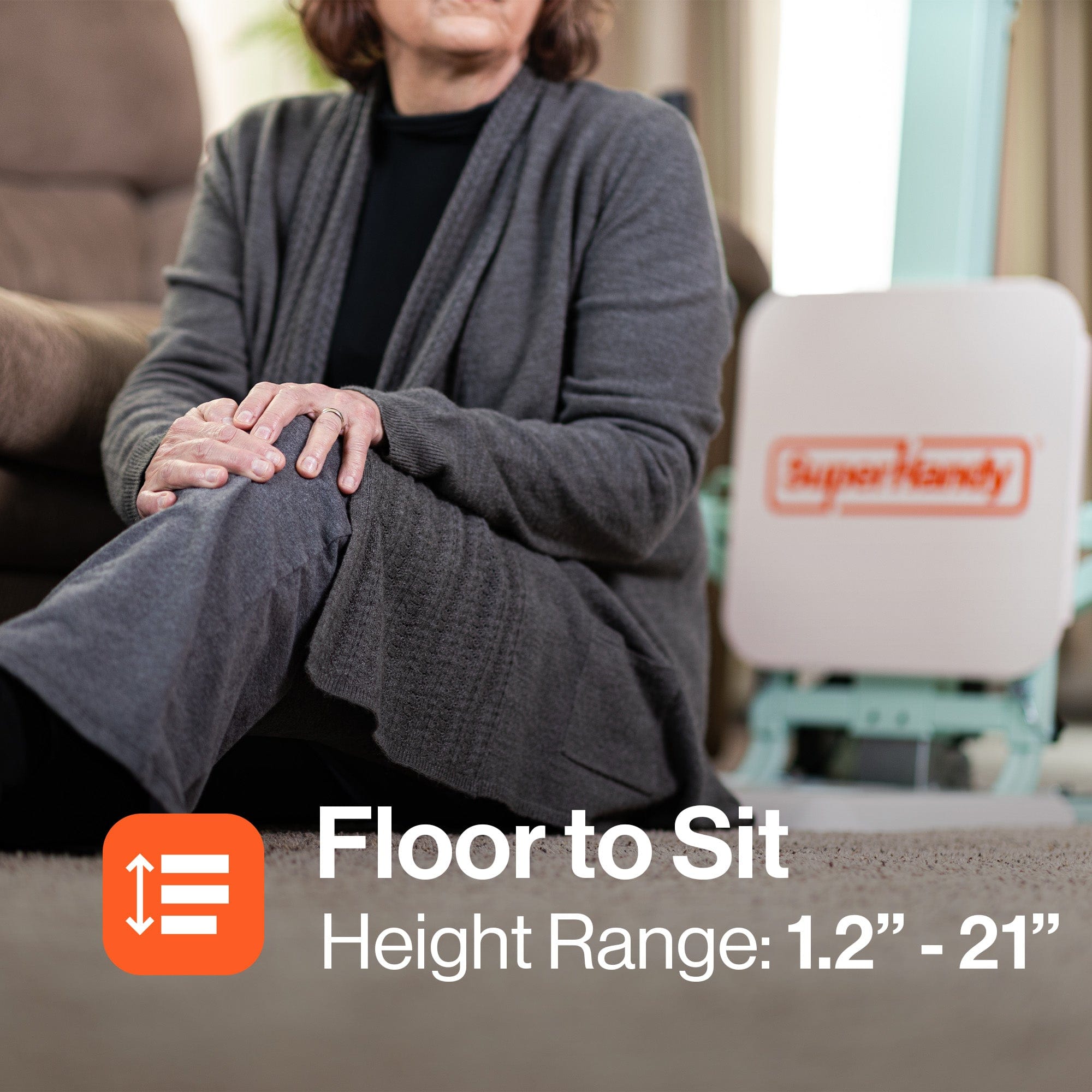 SuperHandy GoRise FC - Electric Floor to Chair Lift Assistance - Seat Transfer, 400Lbs Weight Limit