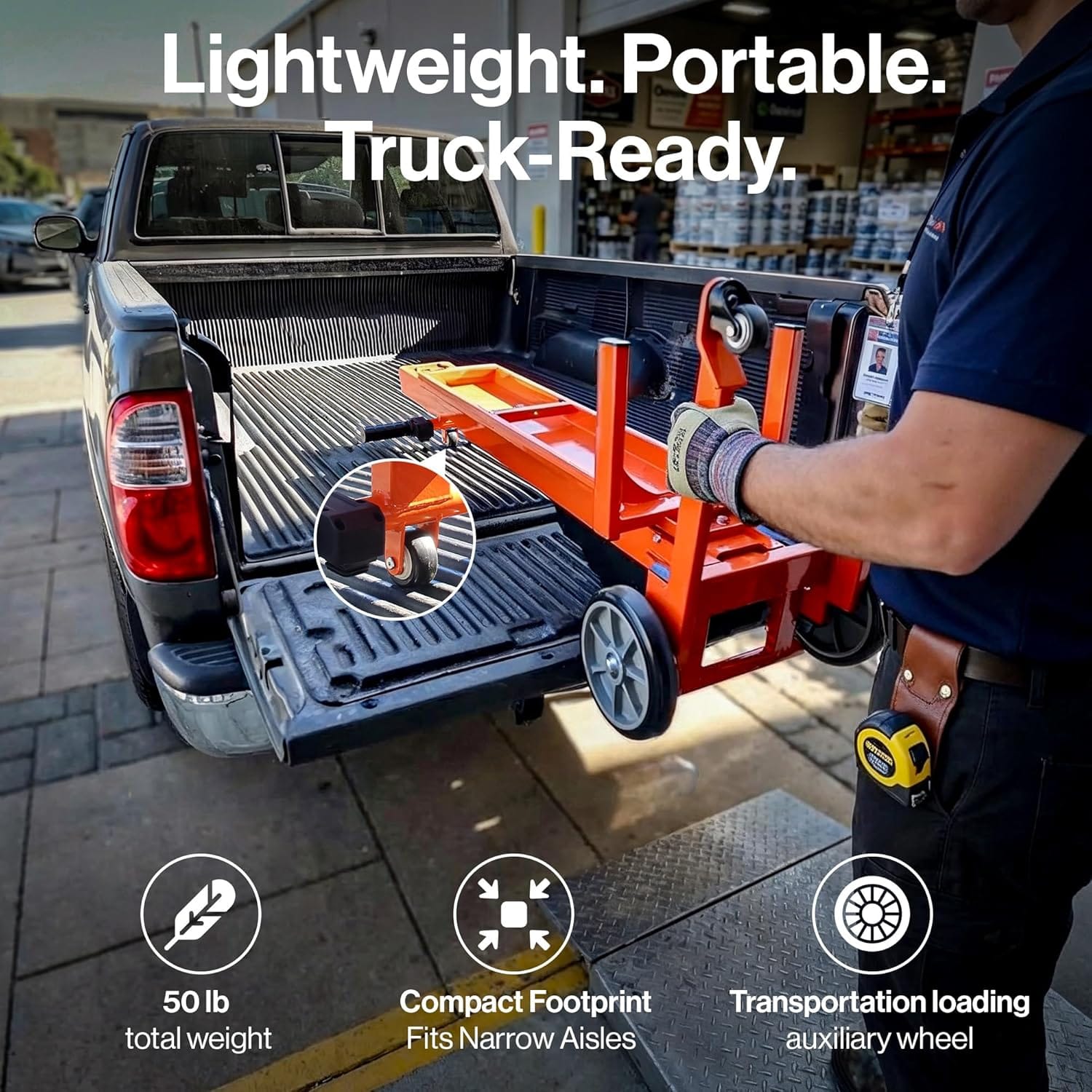 SuperHandy - Outdoor Tools & Mobility Electric Pail Lift Hand Truck, for 5-Gallon Buckets, 48V 2Ah Battery Powered Lifter, for Easy Loading
