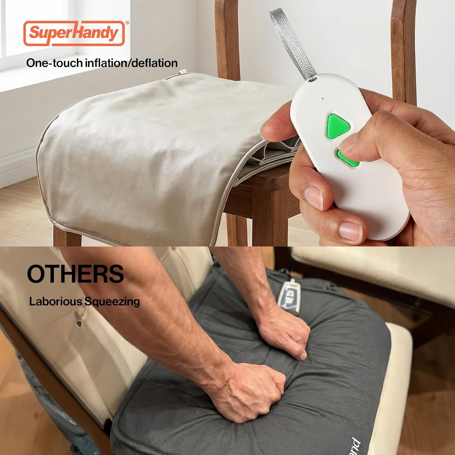 SuperHandy - Outdoor Tools & Mobility Electric Seat Lift Assist Cushion for Elderly, Battery Powered Lifting Device, Air Cushion Mode