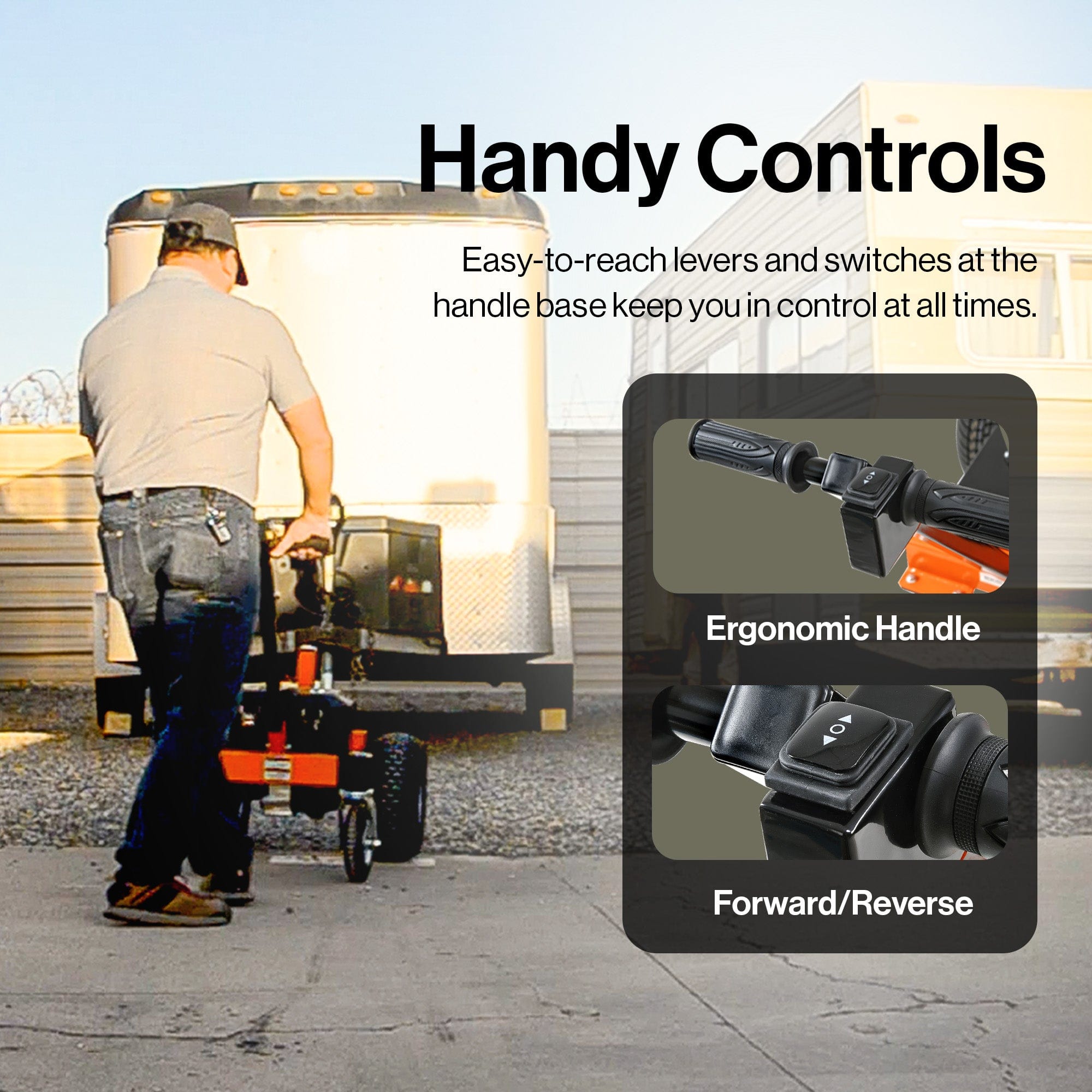 SuperHandy - Outdoor Tools & Mobility Electric Trailer Dolly Pro - 24V 9Ah Battery, 7500Lbs Towing Capacity