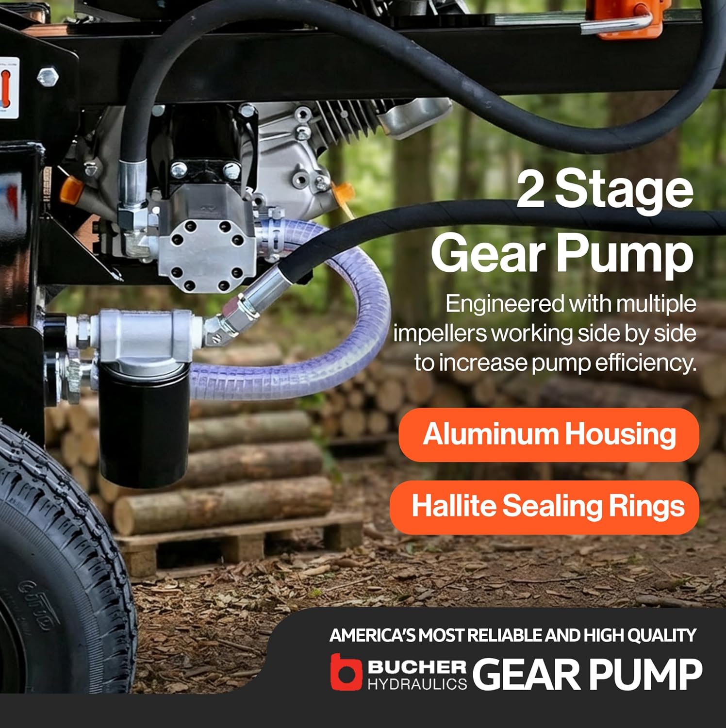 SuperHandy - Outdoor Tools & Mobility Superhandy 37 Ton 389 cc Gas Powered Log Splitter w/Vertical/Horizontal Operation, Towable with 2'' Ball Coupler