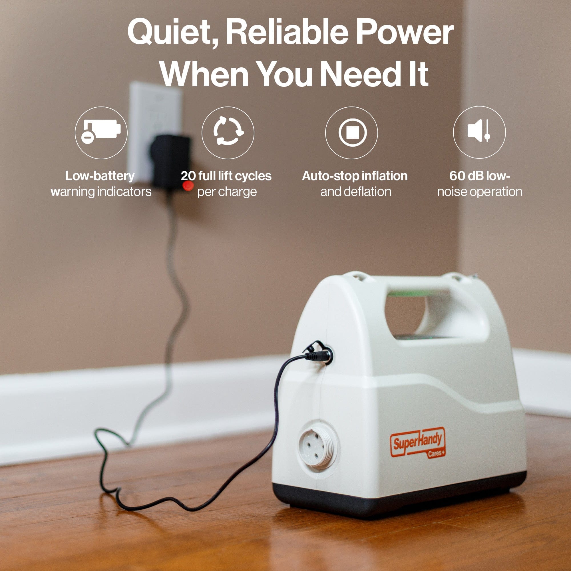 SuperHandy - Outdoor Tools & Mobility SuperHandy Electric Seat Lift Assist Cushion for Elderly, Battery Powered Lifting Device, Air Cushion Mode