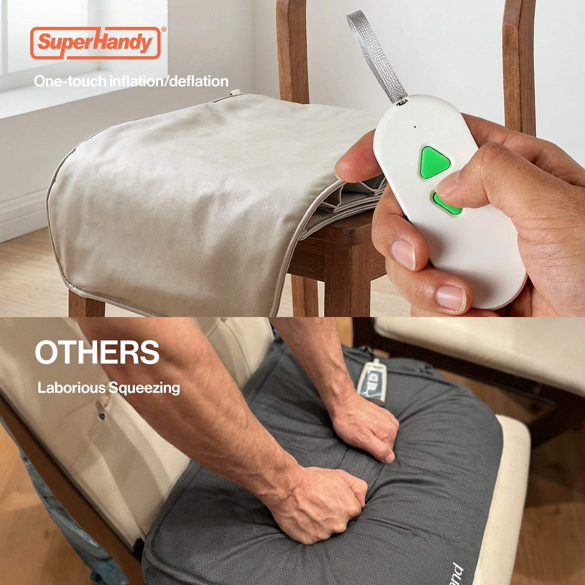 SuperHandy - Outdoor Tools & Mobility SuperHandy Electric Seat Lift Assist Cushion for Elderly, Battery Powered Lifting Device, Air Cushion Mode