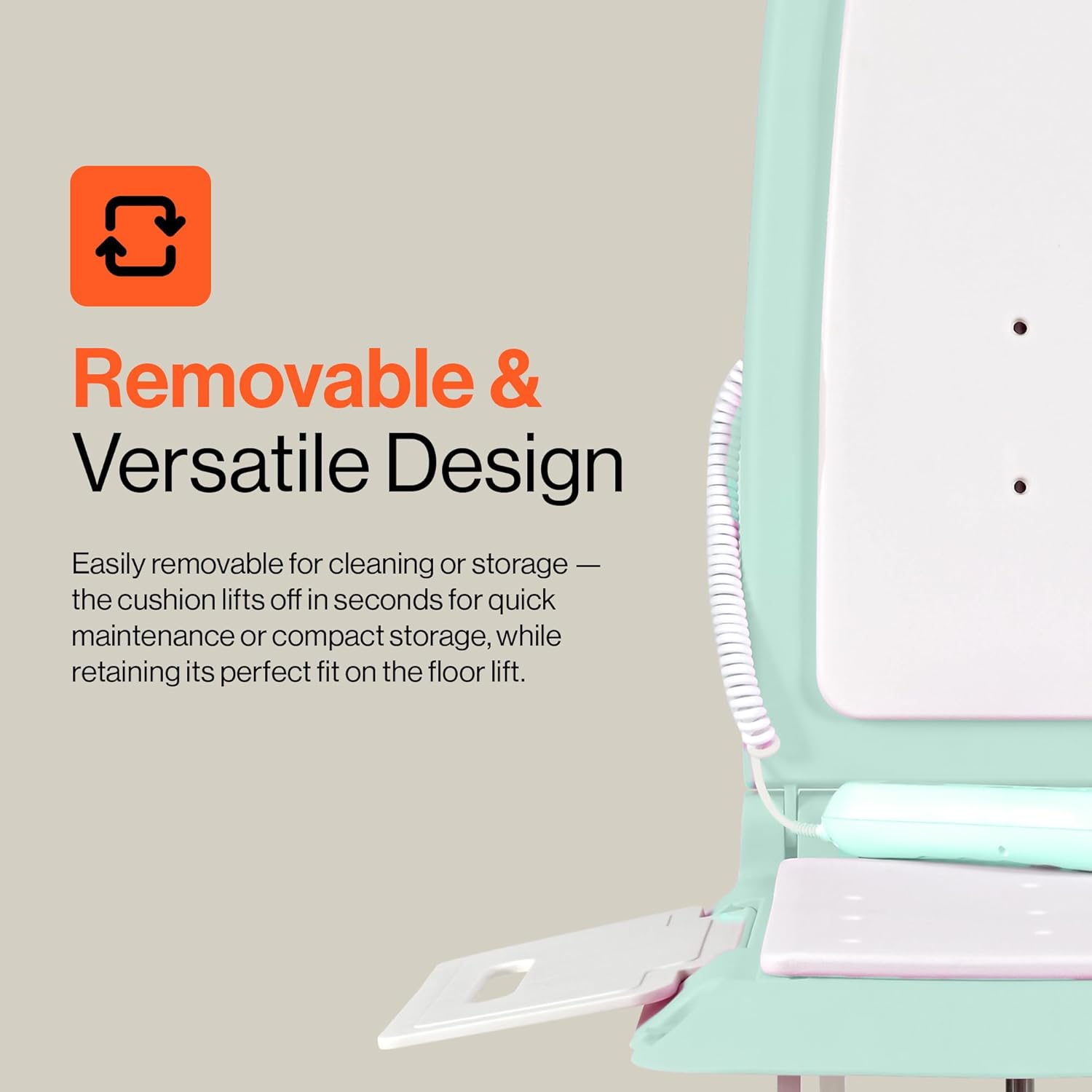 SuperHandy - Outdoor Tools & Mobility SuperHandy EVA Cushion Pad for Portable Floor & Bath Lift (Model GUT170 Compatible)