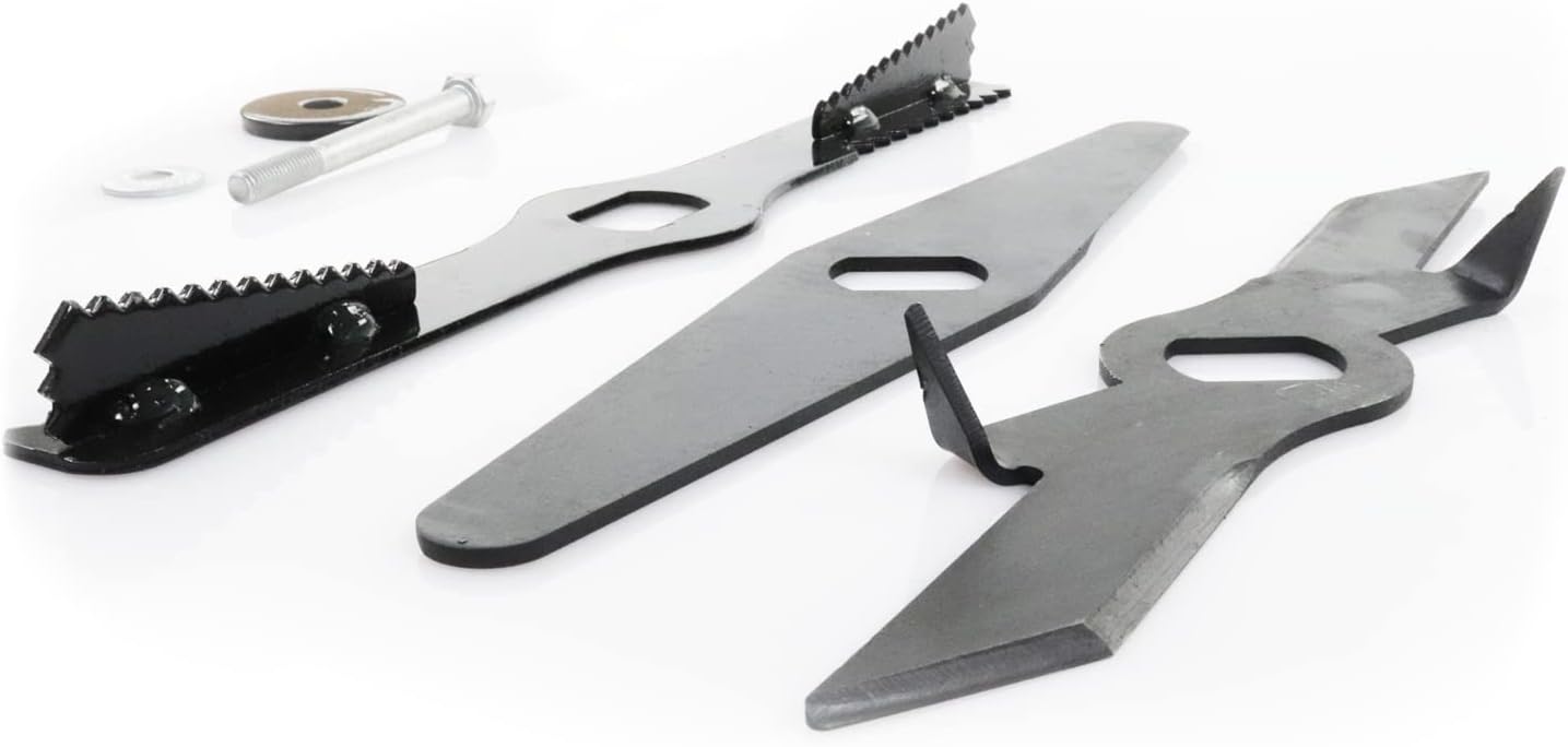 SuperHandy - Outdoor Tools & Mobility SuperHandy Replacement Blade Set (3pcs) for Leaf Mulcher Shredder GUO056 (Also Compatible with Landworks GUO049)