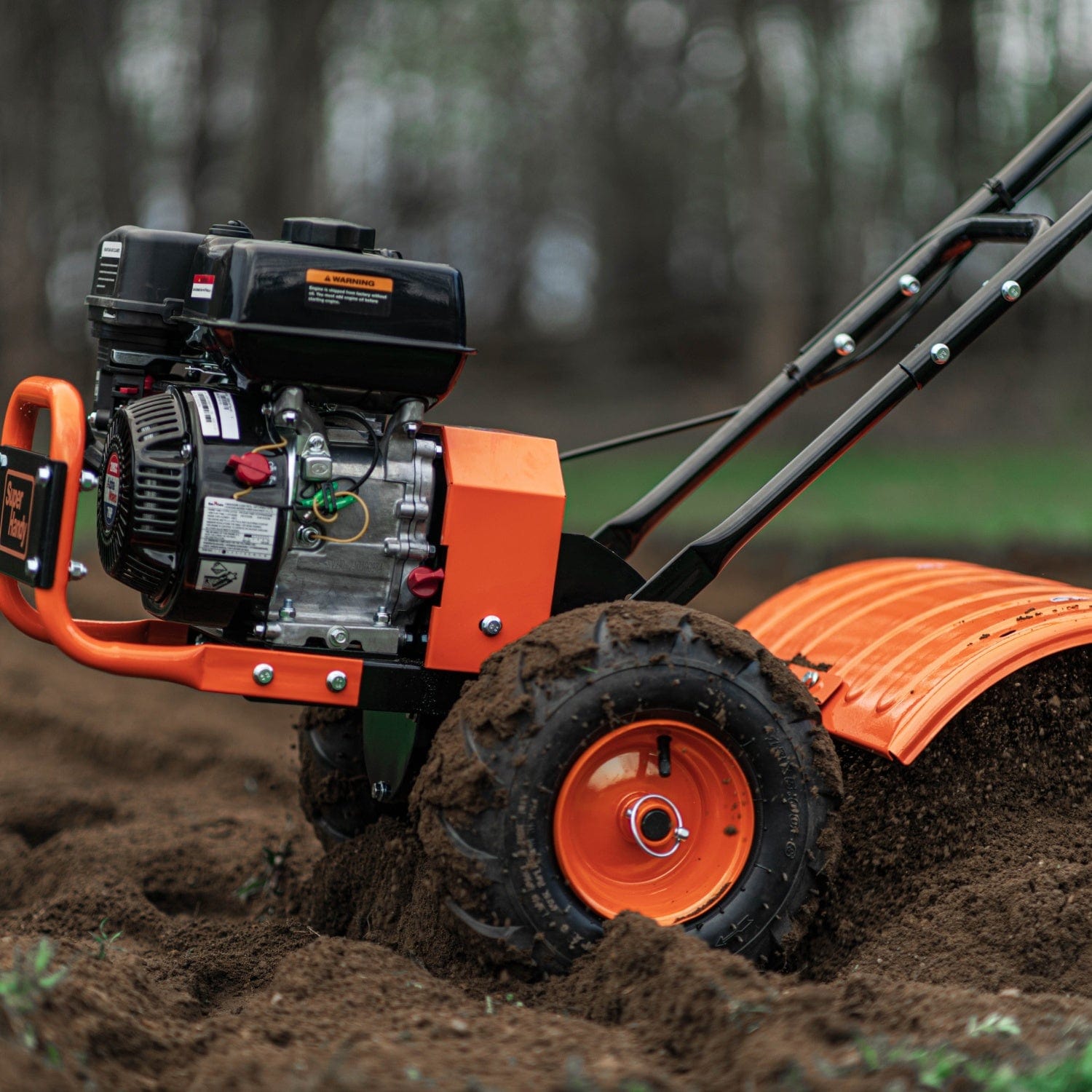 SuperHandy Rear Tine Tiller Pro - 7HP, 16" Width, 12" Depth - Ultimate Soil Prep Tool