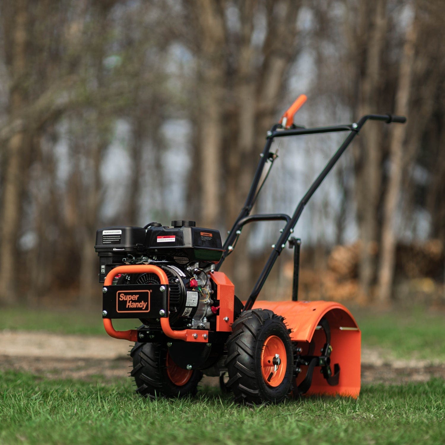 SuperHandy Rear Tine Tiller Pro - 7HP, 16" Width, 12" Depth - Ultimate Soil Prep Tool