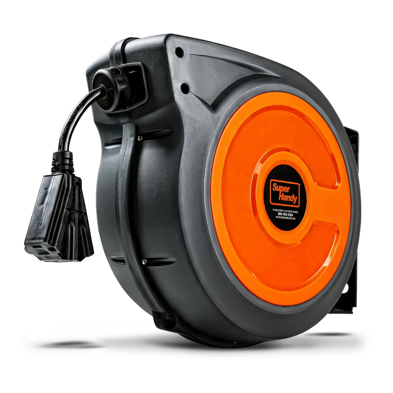 SuperHandy Steel Extension Cord Reel - 12AWG, 50' Ft Cord Length