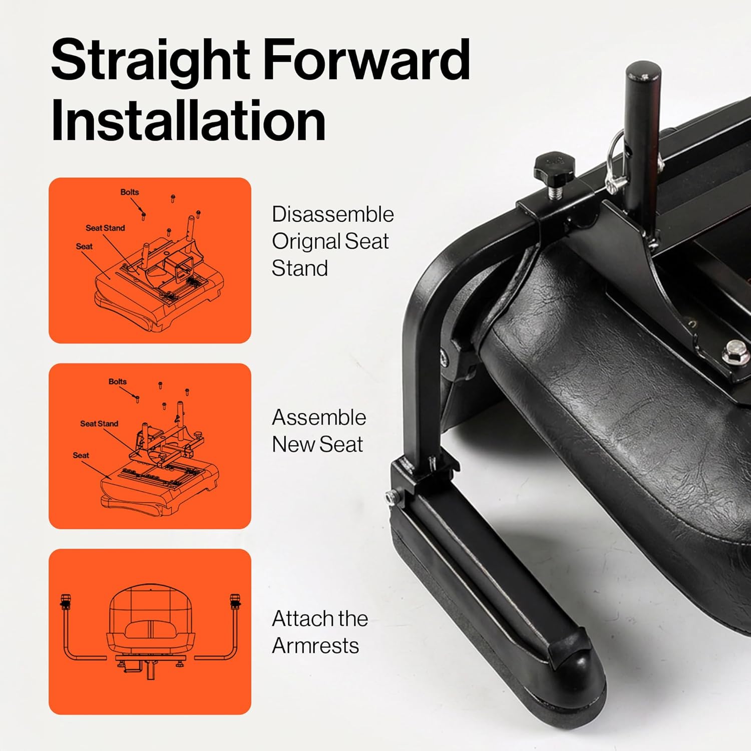 SuperHandy SuperHandy Adjustable Armrest Kit for Explorer GUT161 Mobility Scooter (2nd Gen)