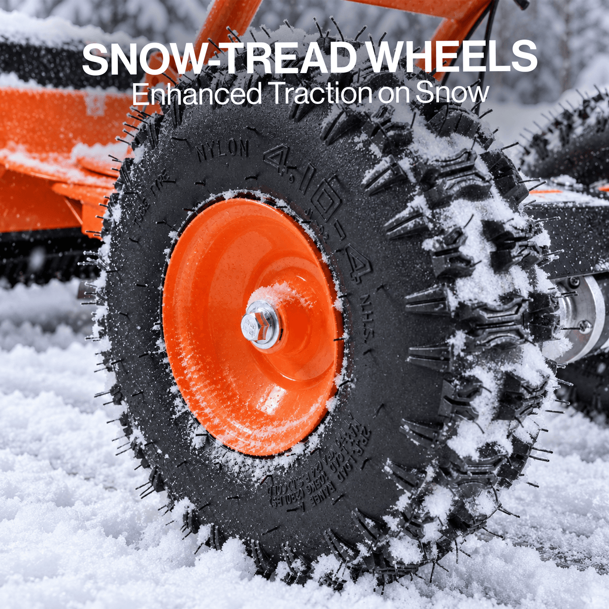 SuperHandy SuperHandy Power Assisted Snow Shovel, 40" Wheeled Snow Pusher w/LED Light