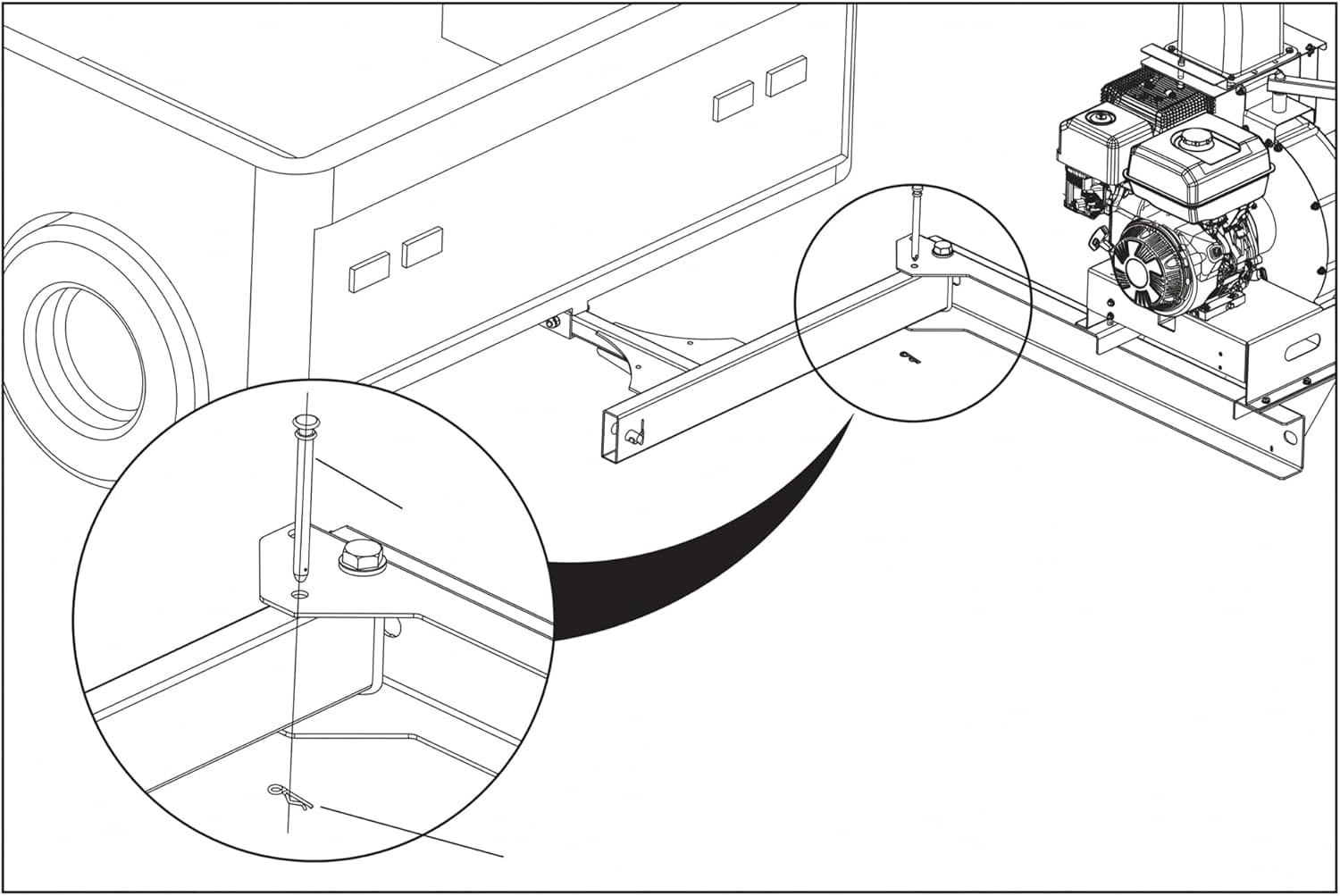 SuperHandy Superhandy Swing Away Mount for Truck Loader Leaf Vacuum