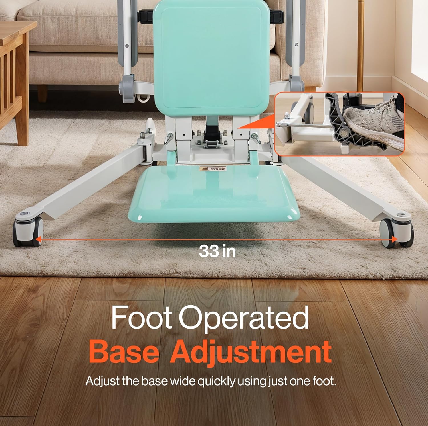 SuperHandy SuperHandy Transfer Floor Lift for Elderly, 500 lb Capacity Sit-to-Stand & Floor-to-Chair Lift
