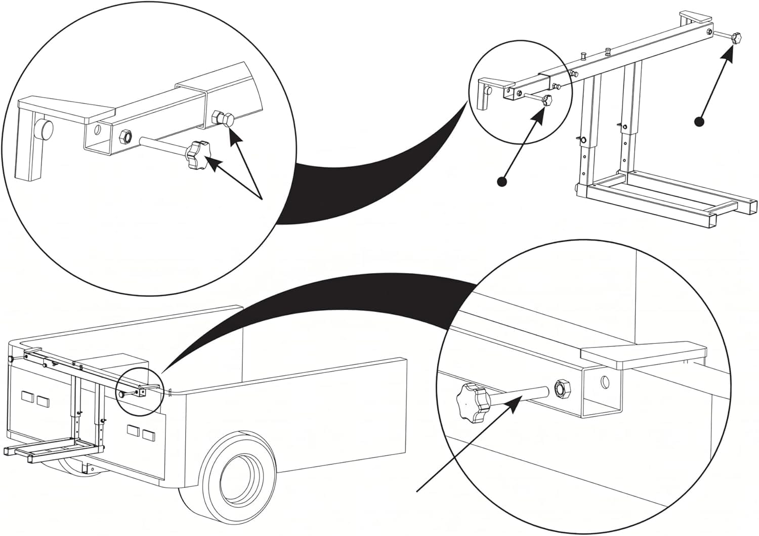 SuperHandy Superhandy Transverse Mount for Truck Loader Leaf Vacuum