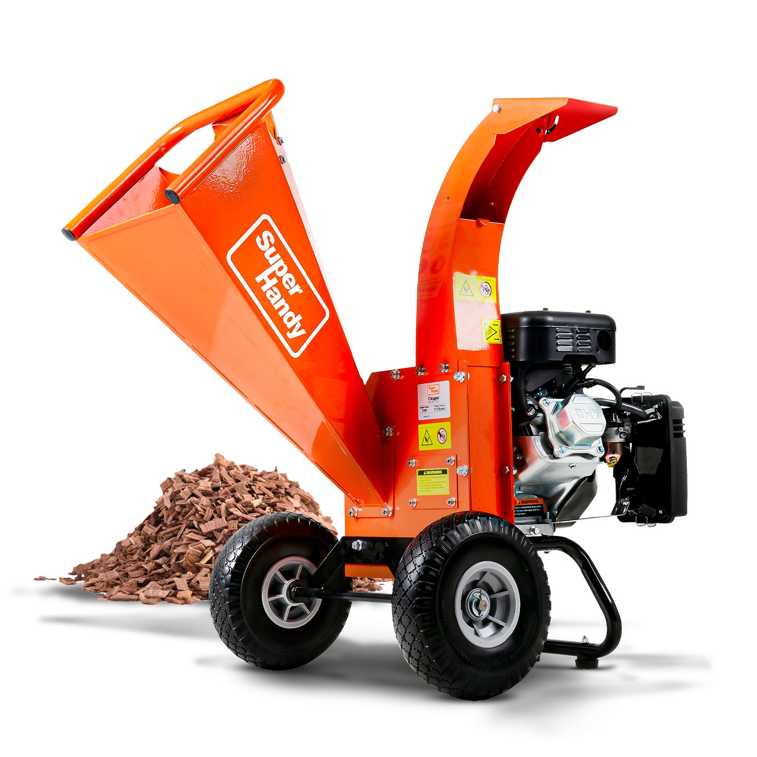 SuperHandy Wood Chipper Mini - 7HP 212CC, 3" Max Branch Capacity