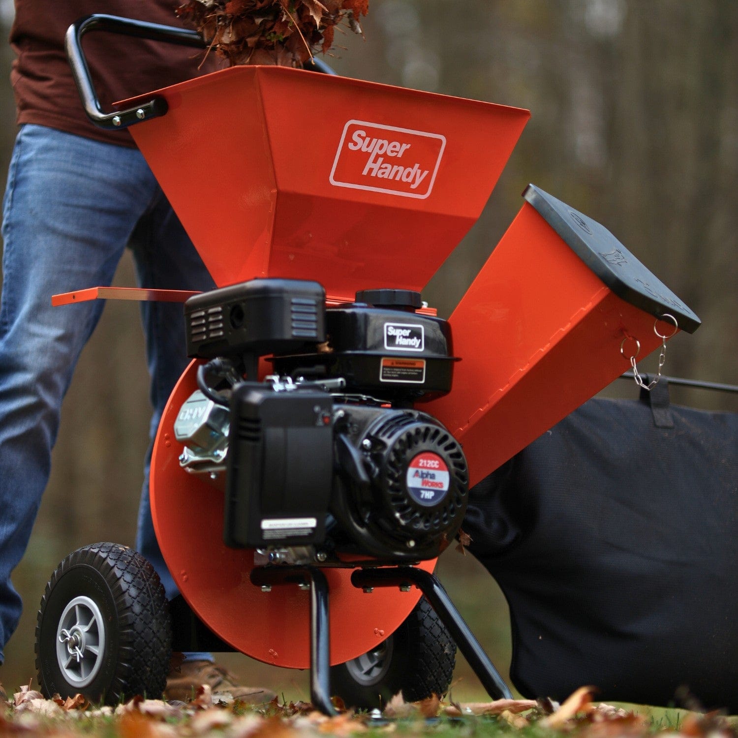 SuperHandy Wood Chipper Pro - 7HP 212CC, 3" Max Branch Capacity