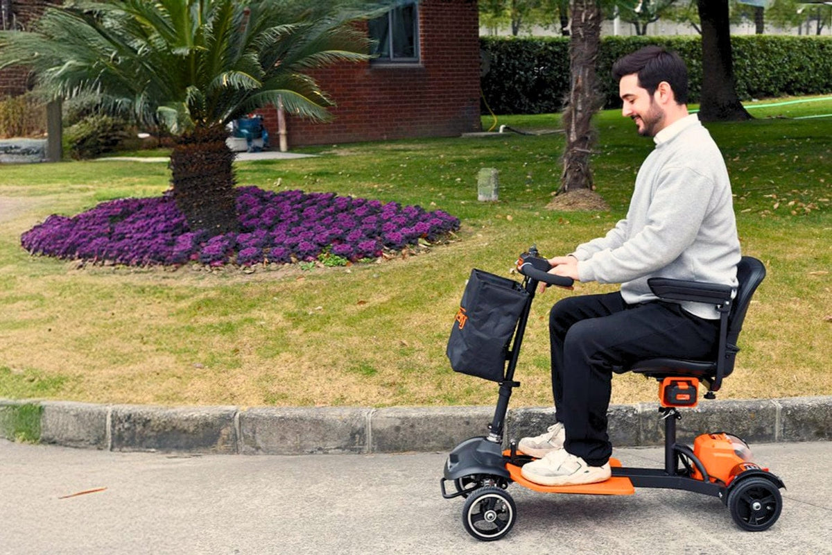 Navigating Grocery Store Aisles with a Folding Mobility Scooter