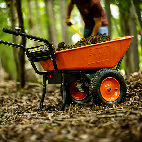 Electric Dualie Wheelbarrow 48V 2Ah Battery 330Lb Max Weight