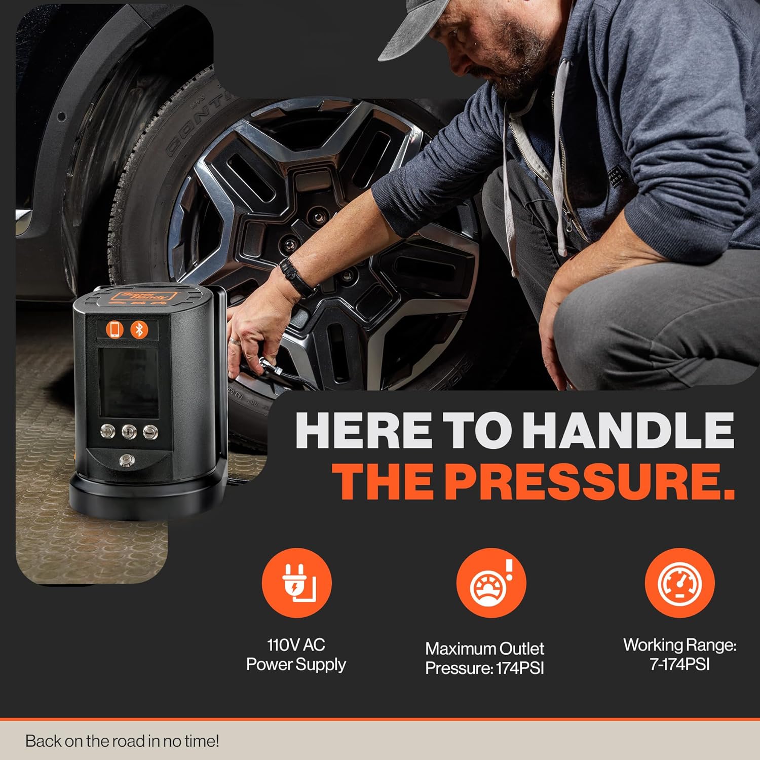 SuperHandy Automatic Tire Inflator - For Cars, Trucks, and Off-Road Vehicles