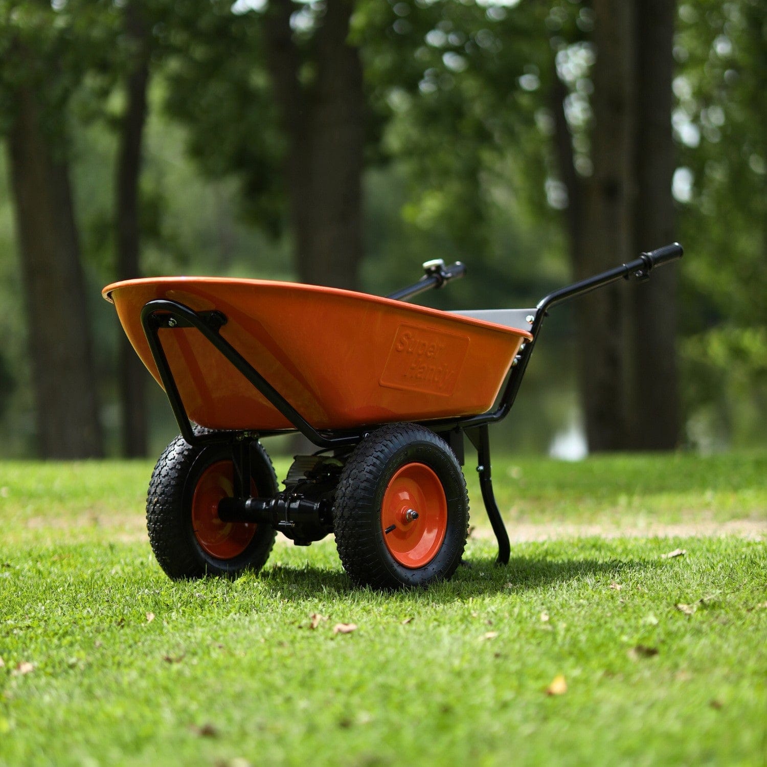 SuperHandy Electric Dualie Wheelbarrow - 24V 7Ah AGM Battery, 330Lb Max Weight