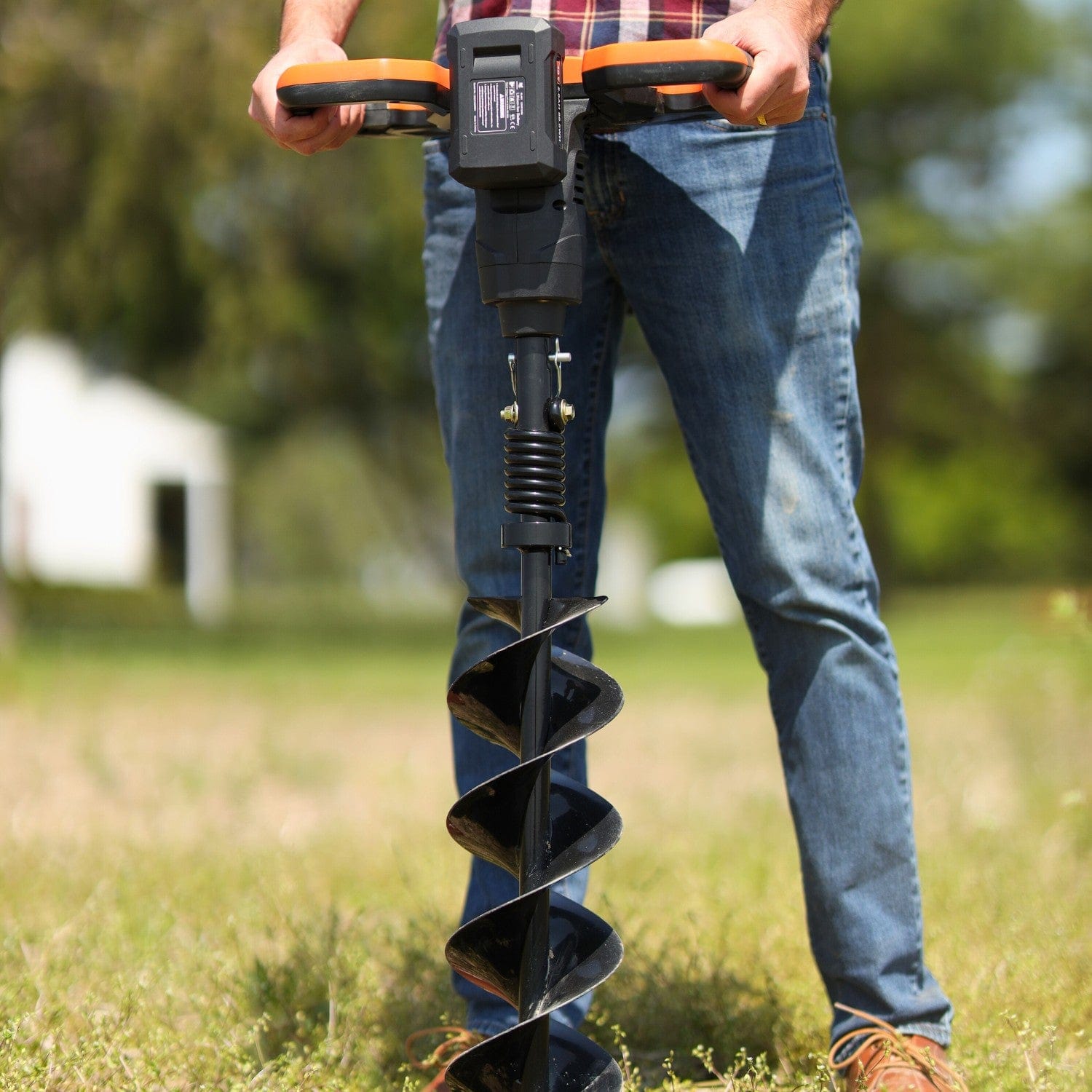 Power auger post store hole digger