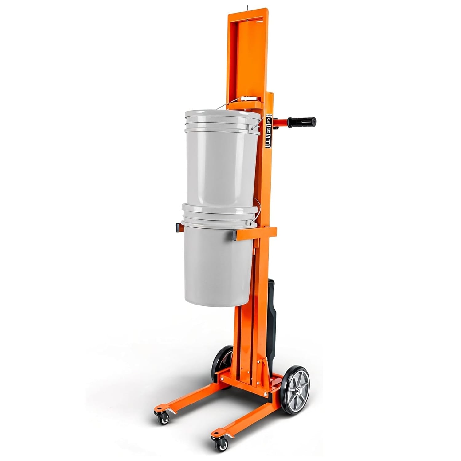 SuperHandy Electric Pail Lift Hand Truck, for 5-Gallon Buckets, 48V 2Ah Battery Powered Lifter, for Easy Loading