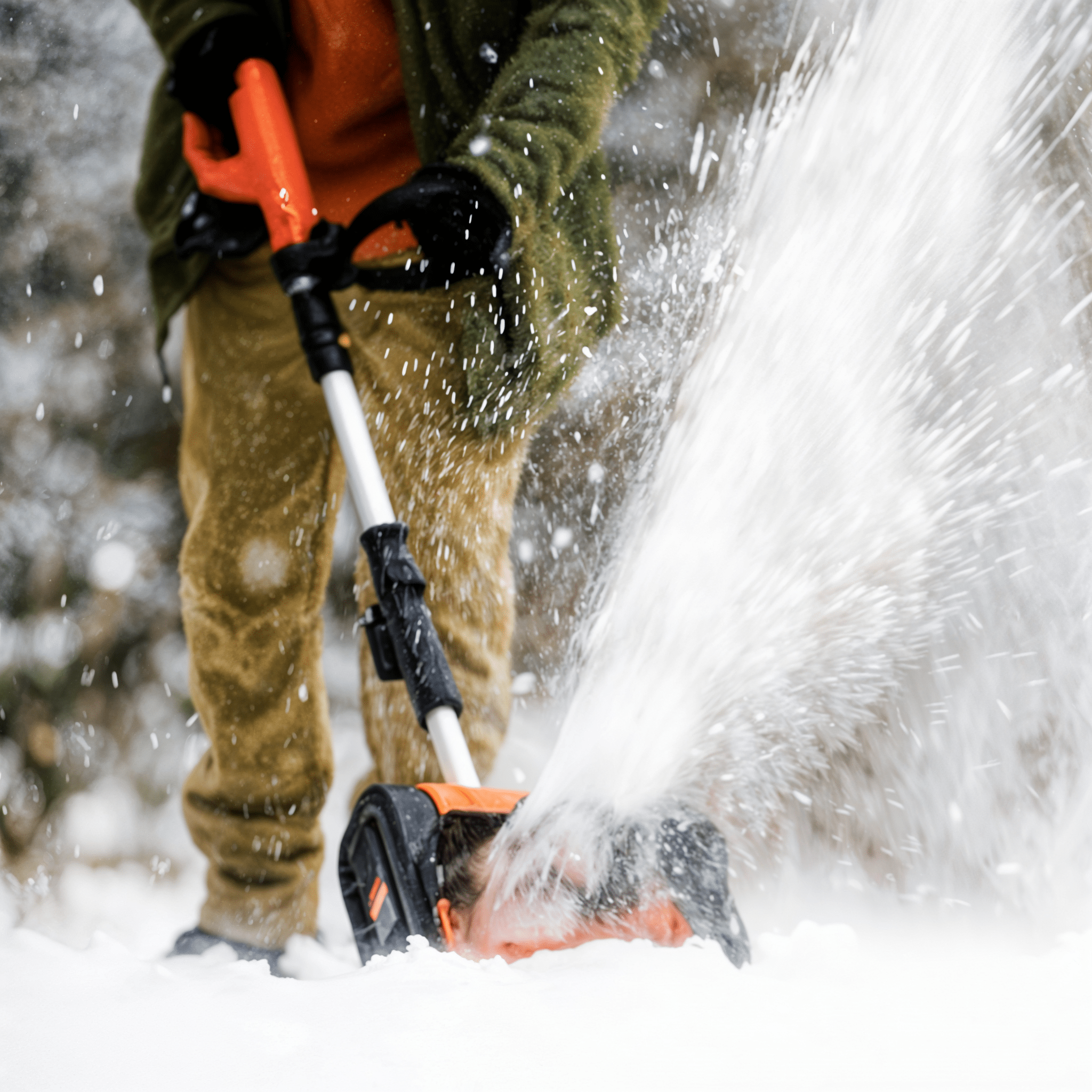 SuperHandy Electric Snow Thrower - 20V 2Ah Battery, 10" Clearing Width