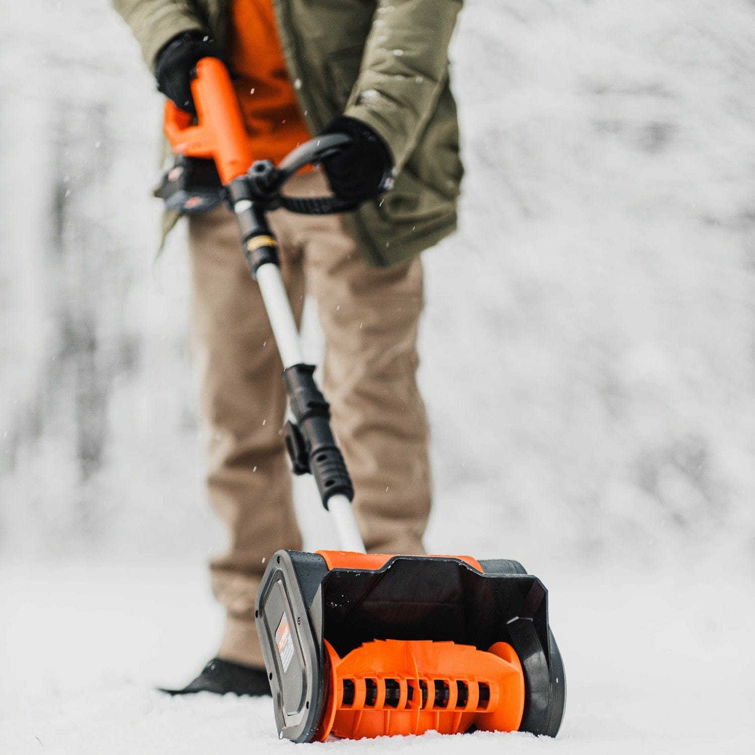 SuperHandy Electric Snow Thrower - 20V 4Ah Battery, 10" Clearing Width