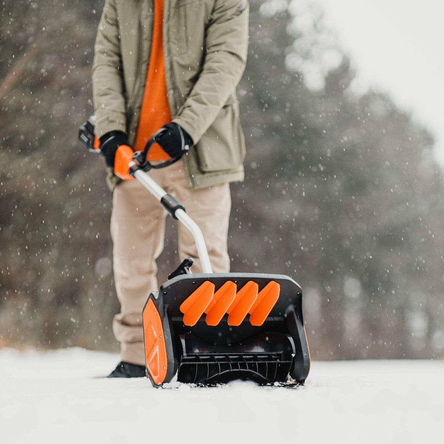 SuperHandy Electric Snow Thrower Pro - 17" Width, 23' Throw, 48V-2Ah Battery