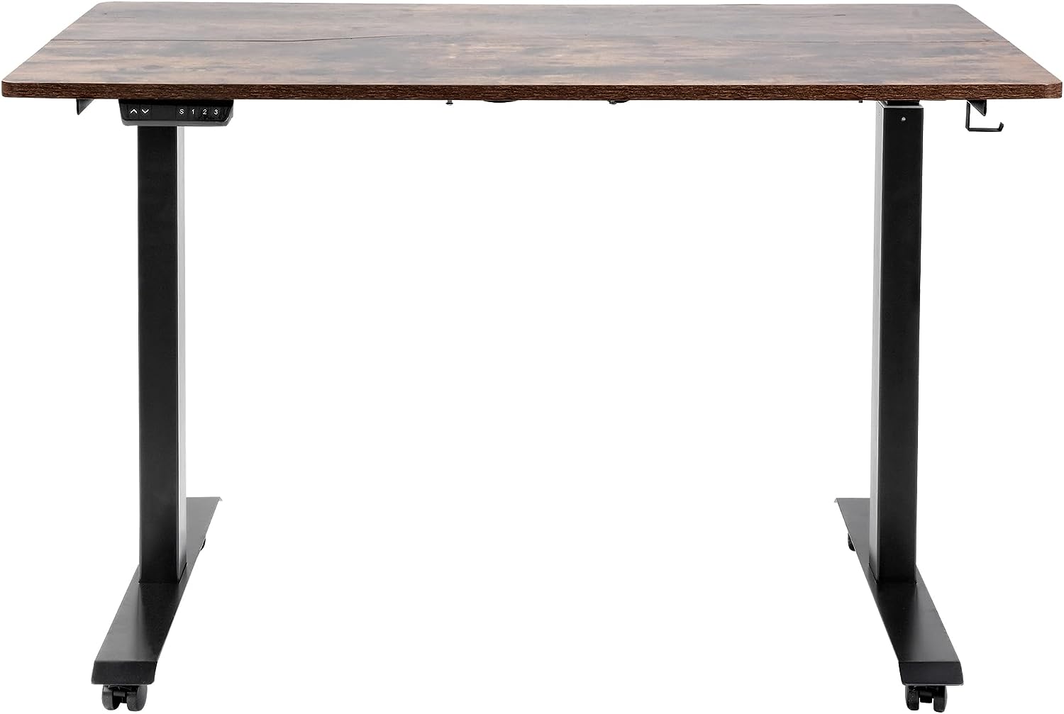 SuperHandy Electric Standing Desk - 48"x30" Rustic Wood