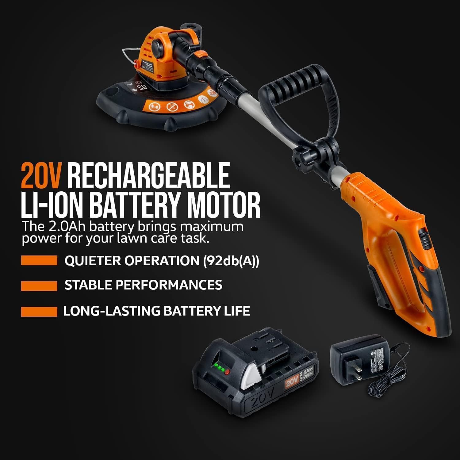 Electric String Trimmer 20V 2Ah Battery 10