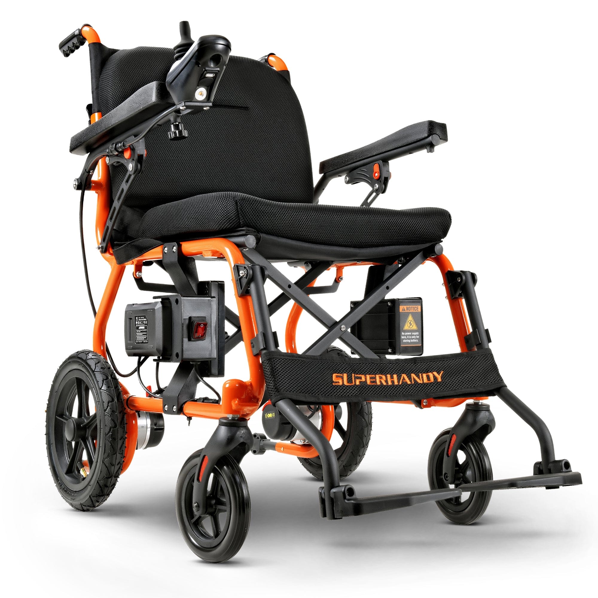 SuperHandy Electric Wheelchair Plus - Upgraded 48V 2Ah Battery, 330Lbs Max Weight