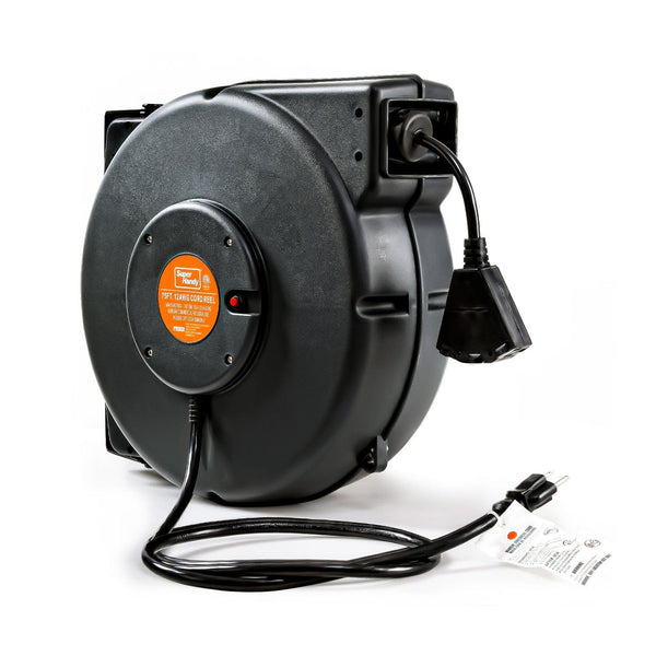 Enclosed Extension Cord Reel - 12AWG, 75' Ft Cord Length  SuperHandy -  SuperHandy - Shop Outdoor Power Equipment & Mobility