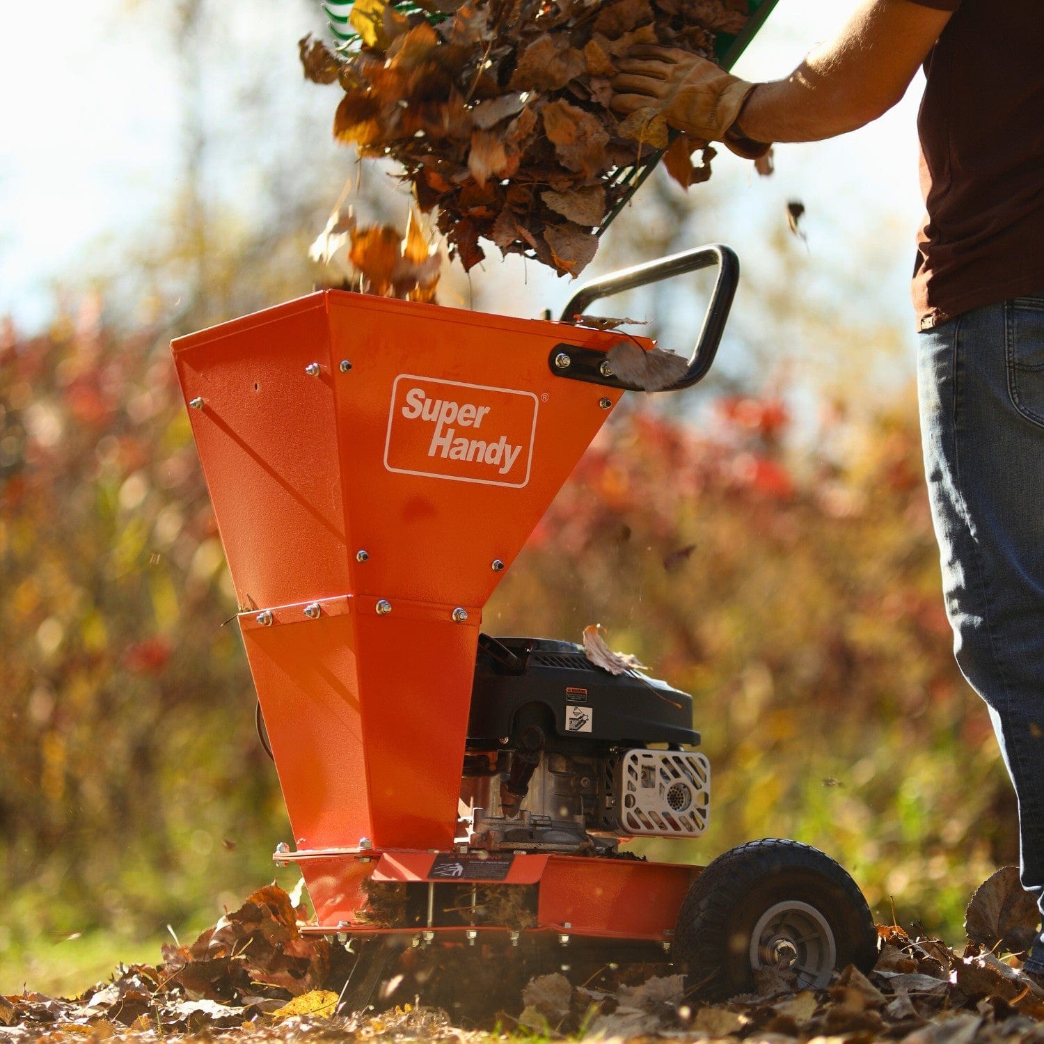 Gas leaf store mulcher