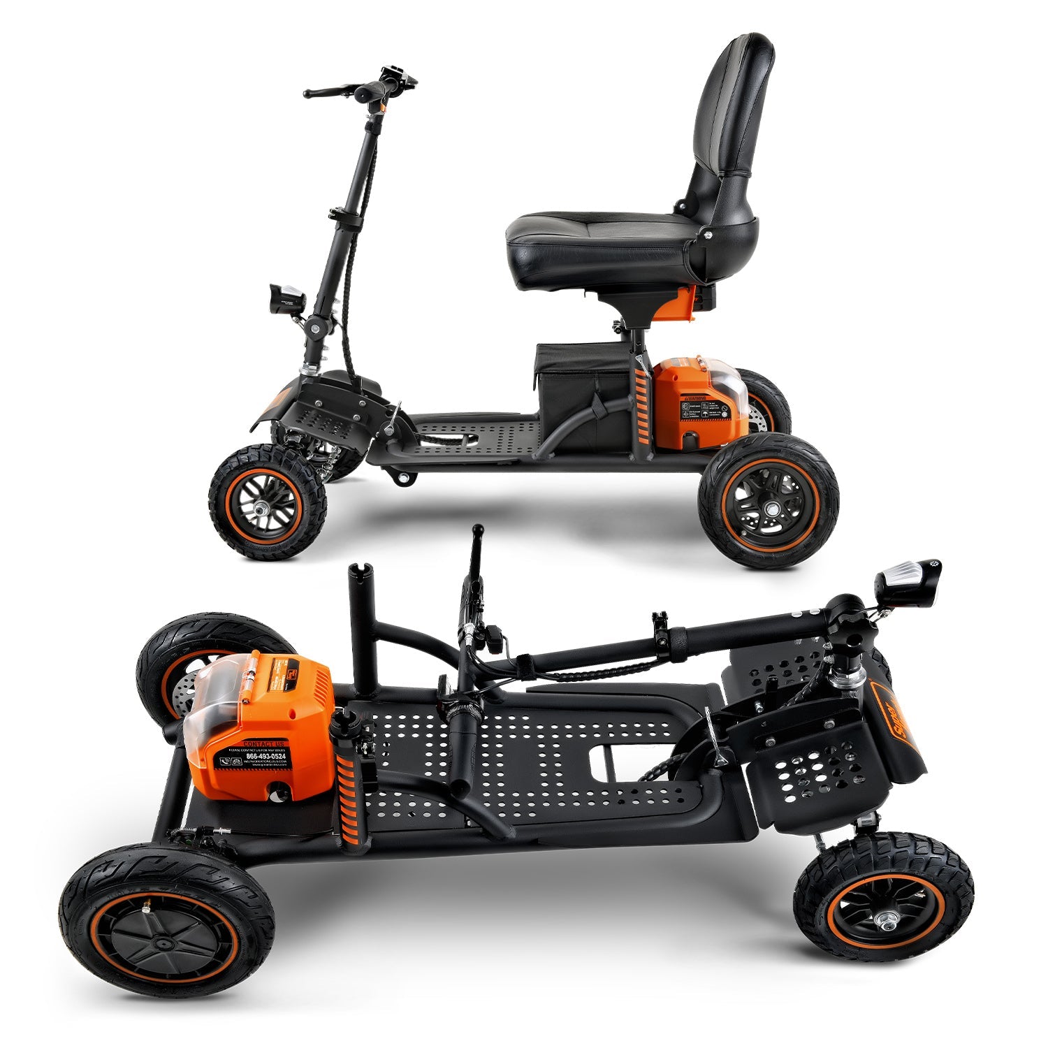 SuperHandy Mobility Scooter Pro - All-Terrain 4 Wheel Design, 48V 2Ah Battery, 330lb Capacity