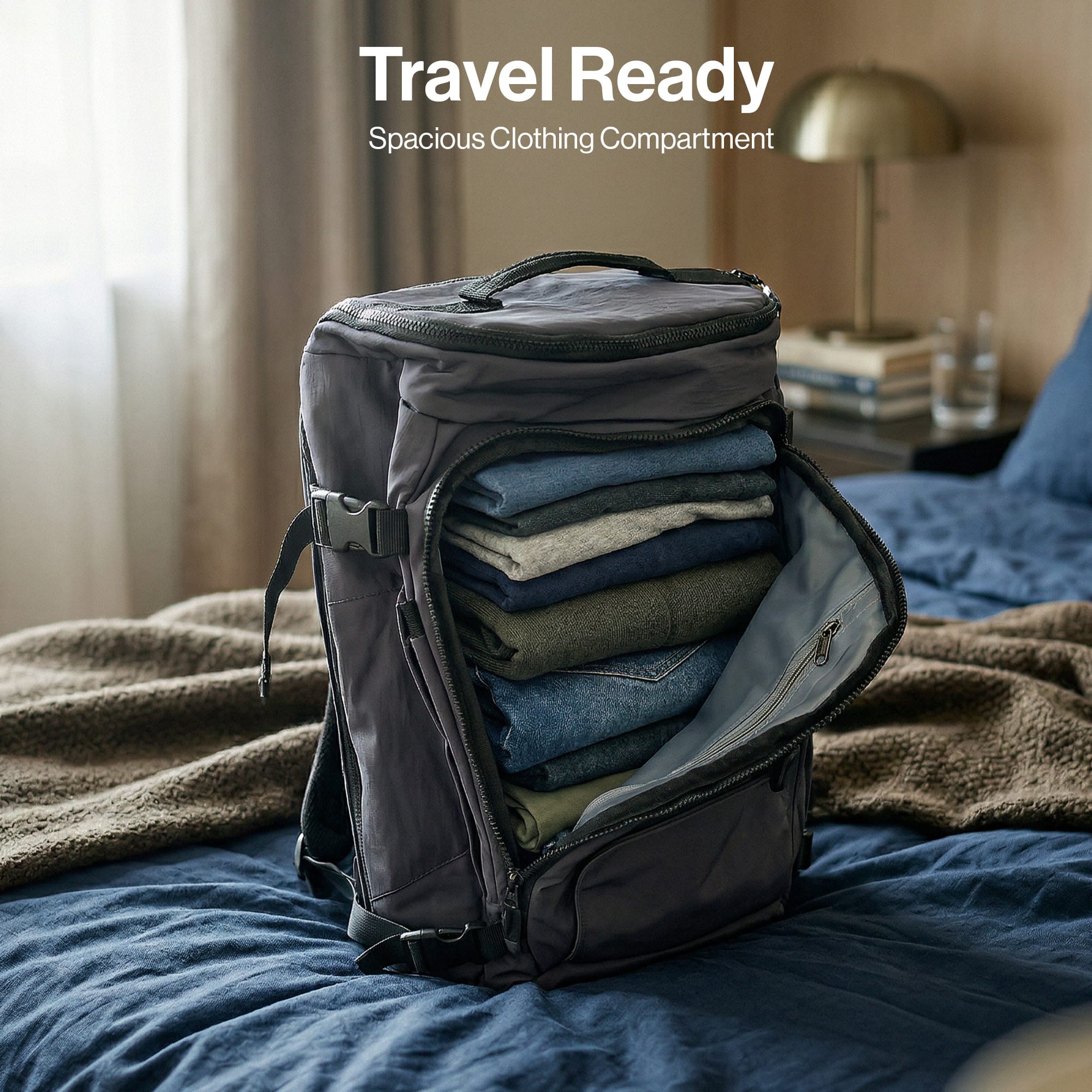 SuperHandy - Outdoor Tools & Mobility SuperHandy 17 Inch Water-Resistant Tech Backpack – Multiple Compartments Laptop Bag for Work, Travel & Commuting