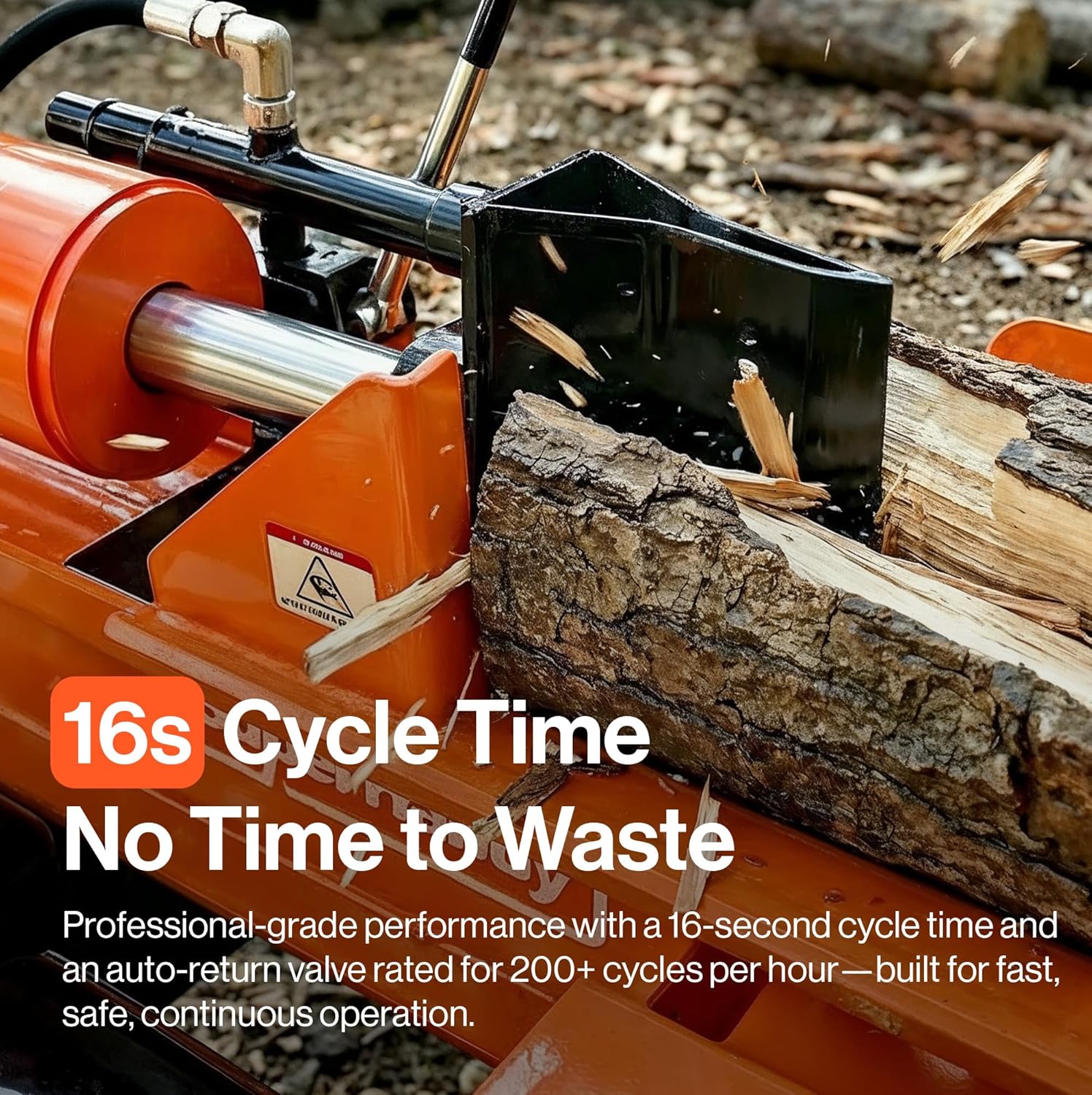 SuperHandy - Outdoor Tools & Mobility Superhandy 37 Ton 389 cc Gas Powered Log Splitter w/Vertical/Horizontal Operation, Towable with 2'' Ball Coupler