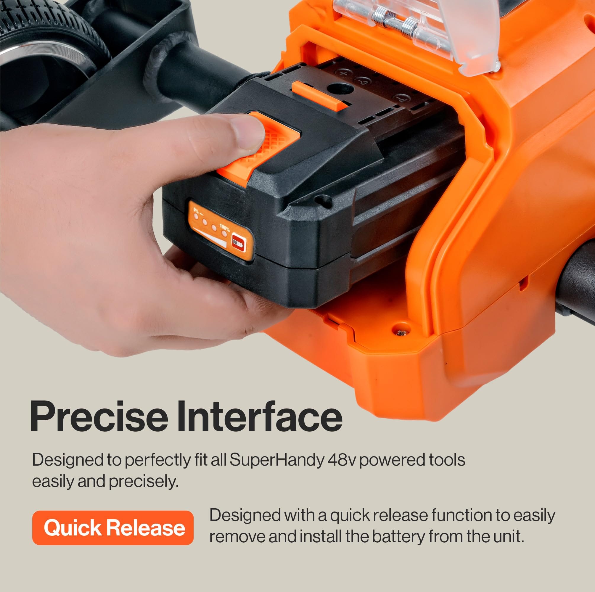 SuperHandy - Outdoor Tools & Mobility SuperHandy 48V 2Ah Battery with Charger , Fast Charging, Impact-Resistant Case – Compatible with Mobility Scooters, Augers, and More